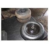 Run Flat Tires (2) & Wheelbarrow Tire (1)