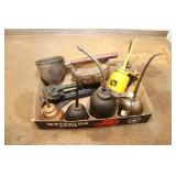 Oil Cans, Ash Trays, Funnel