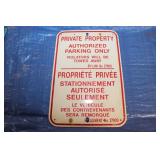 Private Property Authorized Parking Sign