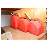 3 Fuel Cans - Various Sizes