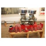 Offenhauser Manifold w Dual Stromberg SP-10 Carbs