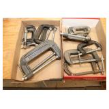 Assorted C-clamps 3-6'
