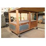 Mobile Wooden Shop Cart