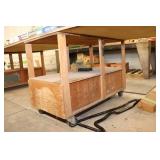 Mobile Wooden Shoo Cart