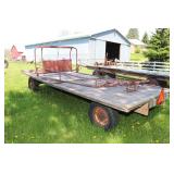 Flat Rack Wagon 16 Ft & Hay Catcher (bale Buncher)
