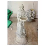 Resin Garden Statue With Concrete Base