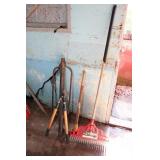 Post Pounder, Pruner, Pick Axe, Rake