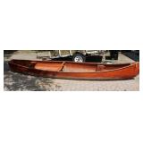 Vintage Ellery 15ft Cedar Strip Canoe