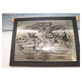 Map of the World on Metal 45' x 34'