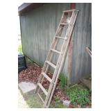 Antique Wooden Ladder 8 ft