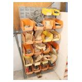 Storage Rack w/Contents & Threaded Rod