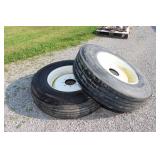 2 Michelin Highway Type Wagon Tires On Rims11R22.5