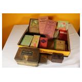 Tabacco TIns, Antique Ephemera, etc.