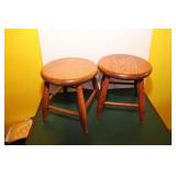 Oak Milking Stools (2)