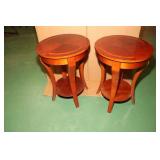 Round Side Tables (Pair)