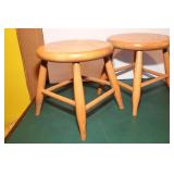 Oak Milking Stools (2)