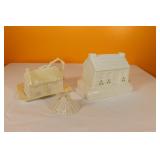 Belleek Porcelain Pieces (2), Donegal Piece (1)