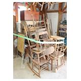 Chairs, Blanket Box, Dressers, Wood Columns Lot