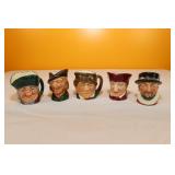 Royal Daulton Mini Toby Jugs (5)