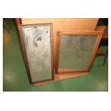 Antique Wood Framed Mirrors (2)