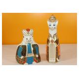 Royal Crown Derby -  Persian Cat & Siamese Cat