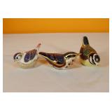 Royal Crown Derby -  Goldcrest, Nuhatch, Blue Tit