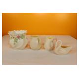 Belleek Porcelain Pieces (4)