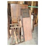 Desk Parts, Table Base, Misc. Wood Parts Lot