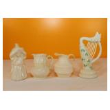 Belleek Porcelain Pieces (4)