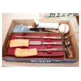 Carving Set, Collector Spoons, Misc.