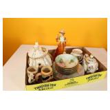 Figurine, Tea Pot, Glassware, etc.