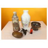 Misc. Lot - Vase, Stein, Bowl, etc.
