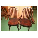 Arrowback Oak Chairs (Pair)