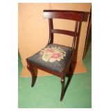 Wooden Chair with Needlepoint Seat