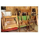 Victrola, Wood Mirror Frames, Church Pew, Desk,etc