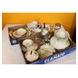 Misc. China, Glassware, etc. (2 Trays)