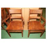 Oak Arm Chairs (Pair)