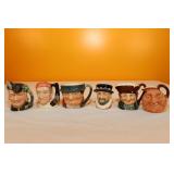 Royal Daulton Mini Toby Jugs (6)