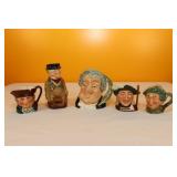 Royal Doulton Toby Jugs (5)