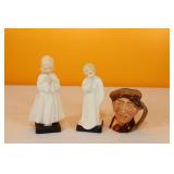 Royal Doulton Figurines (2) & Toby Jug