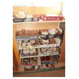 Shelf Lot - Plates, Cups & Saucers, etc.