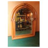 Arched Top Wood Framed Mirror