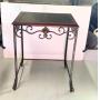 Leather Top Side Table