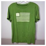 23-Qty Green Flag Print Short Sleeve Shirts
