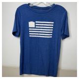 10-Qty Blue Flag Print Short Sleeve Shirts