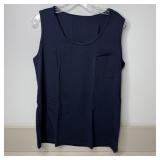 22-Qty Navy Blue Tank Tops W/ Pocket