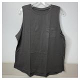 34-Qty Dark Grey Tank Tops W/ Pocket