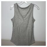 33-Qty Light Grey Ribbed Tank Tops