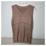 33-Qty Khaki Crochet Sexy Cami Tank Tops