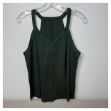 21-Qty Dark Green Racerback Tank Tops